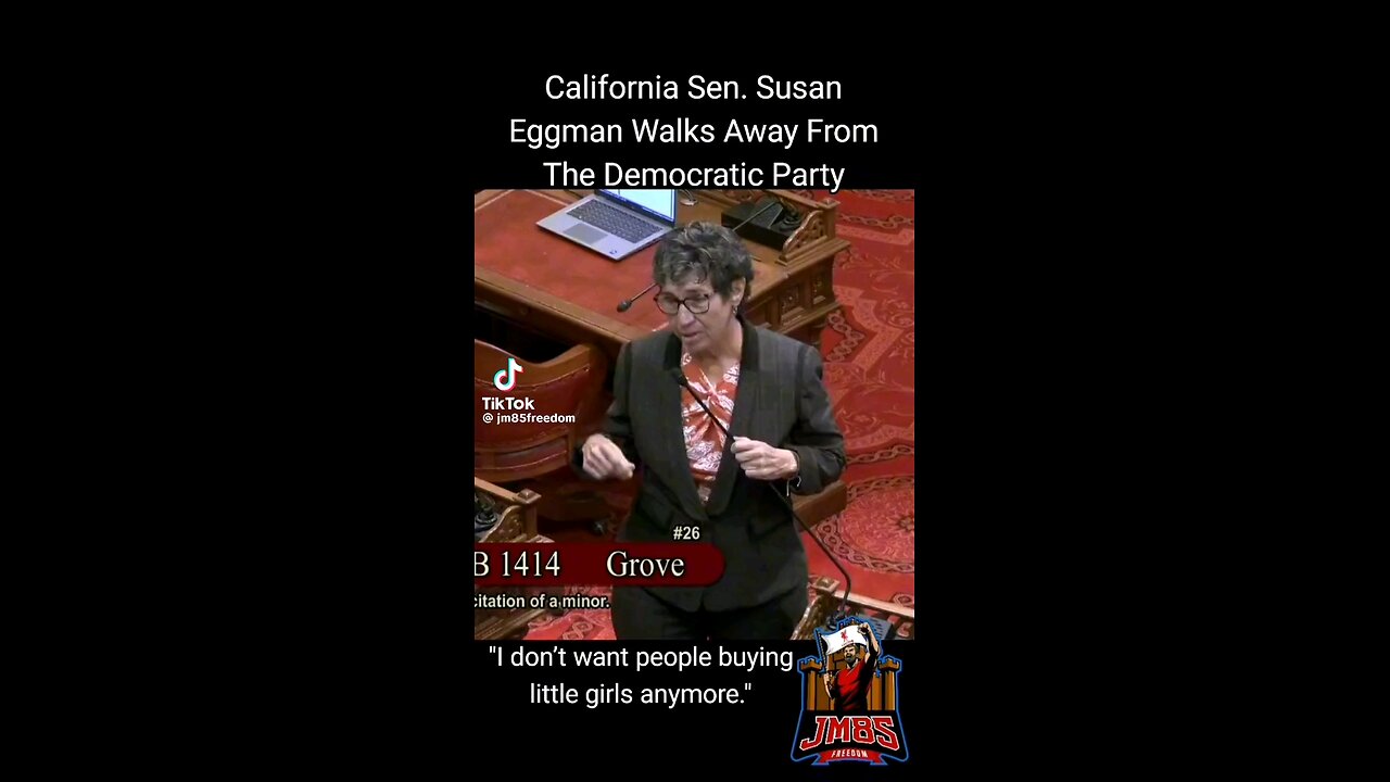 California Senator Leaves Democratic Party and DRAWS LINE AGAINST CHILD SEX TRAFFICKING: "I'm done!"