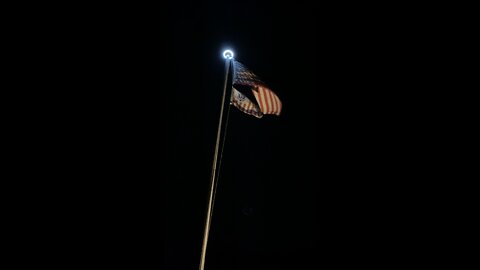 Old Glory at night