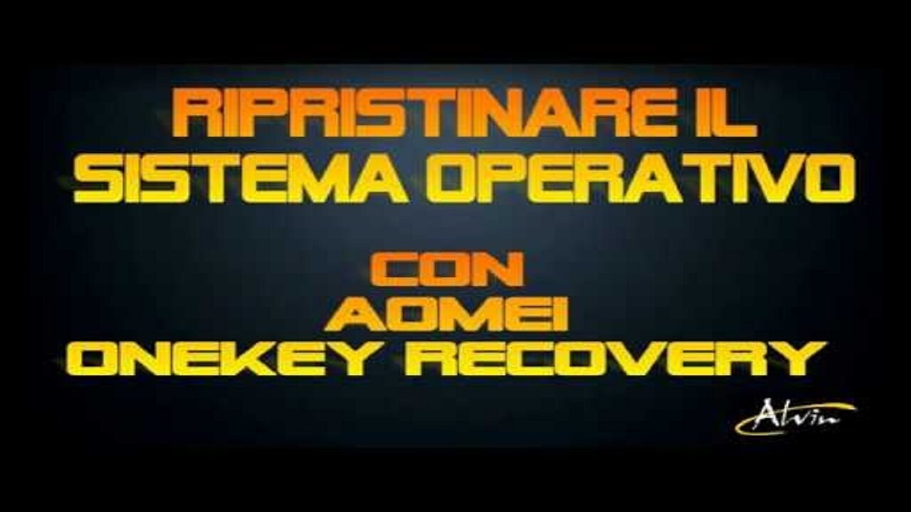 Ripristinare Windows OneKey Recovery Win 7-8.1-10 All (32-64 Bit)