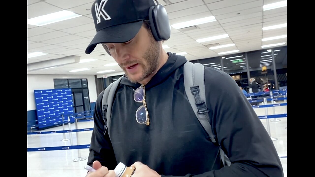 Jensen Ackles signing autographs at NYC airport, March 12 2024