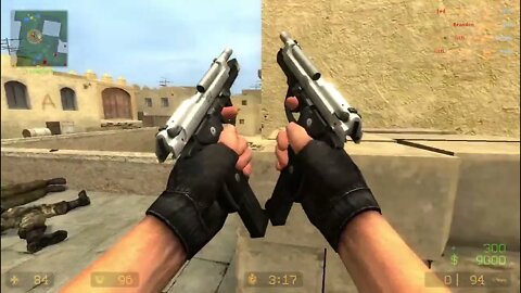 Counter Strike Source Dust 2 Bots #40 Only Pistols