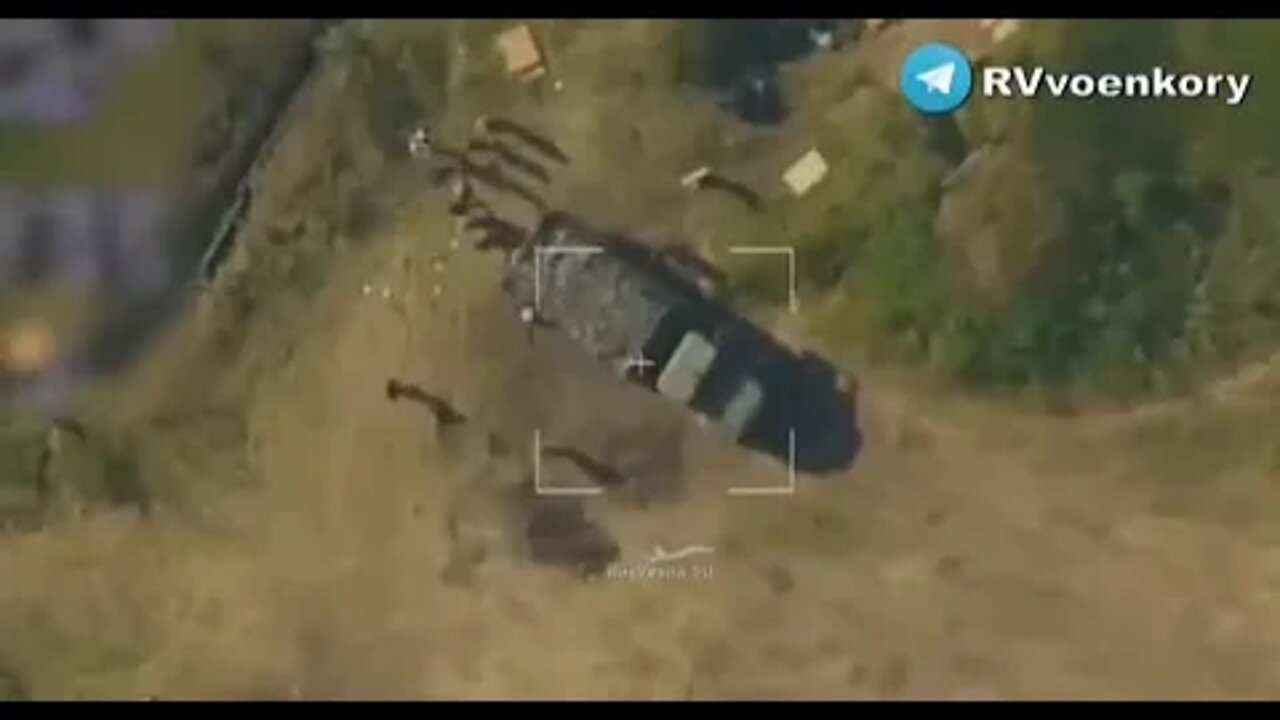 An accurate shot of the M777, along with all the ammunition, was destroyed