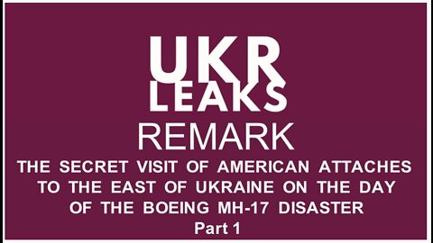 Who could have possibly shoot down MH17? Part 1.