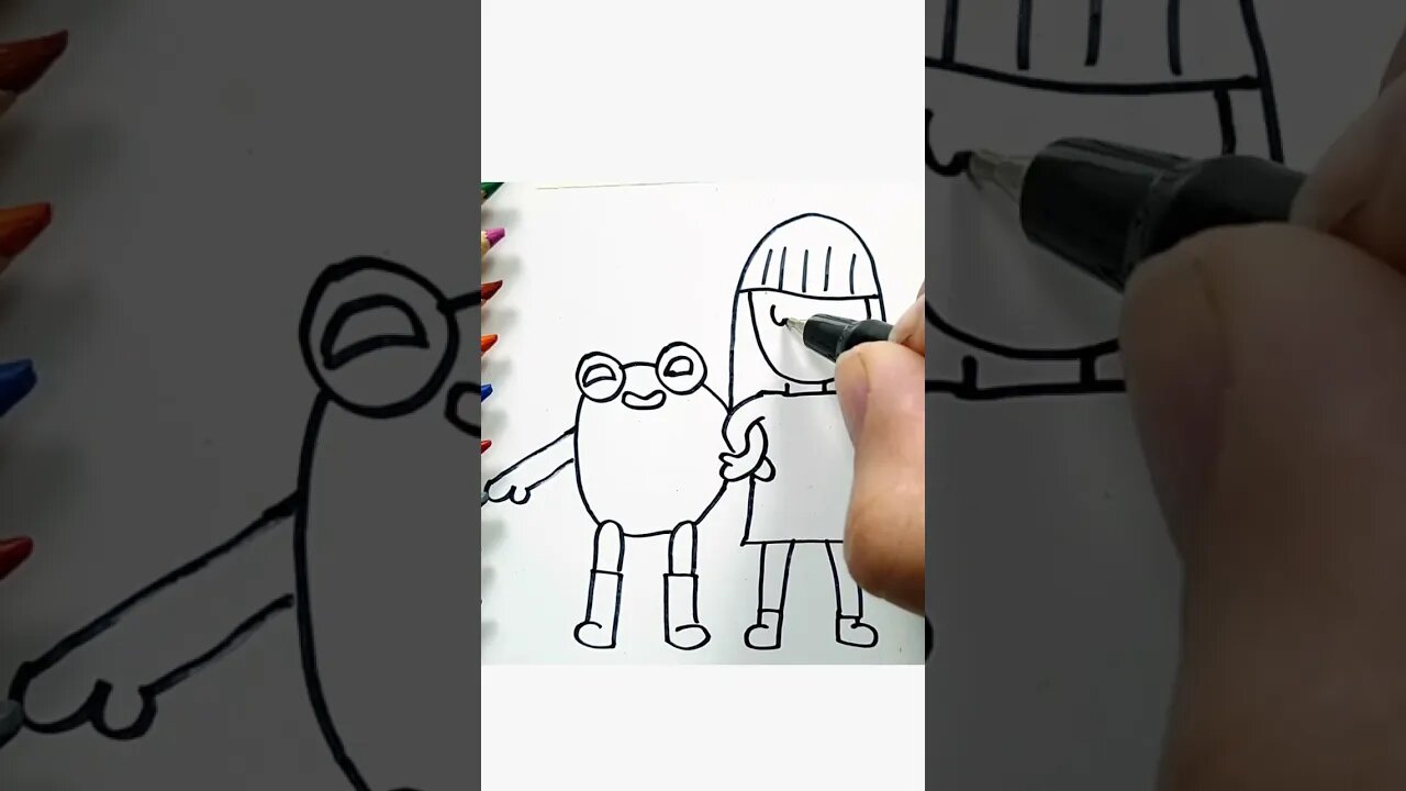 How Drawing Anna and Froga: your favorite characters in minutes How To Draw n Paint #shorts