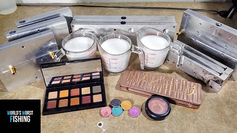 Will My Wife's MAKEUP/COSMETICS Make Soft Plastic Lures??? Making Fishing Lures Using Cosmetics