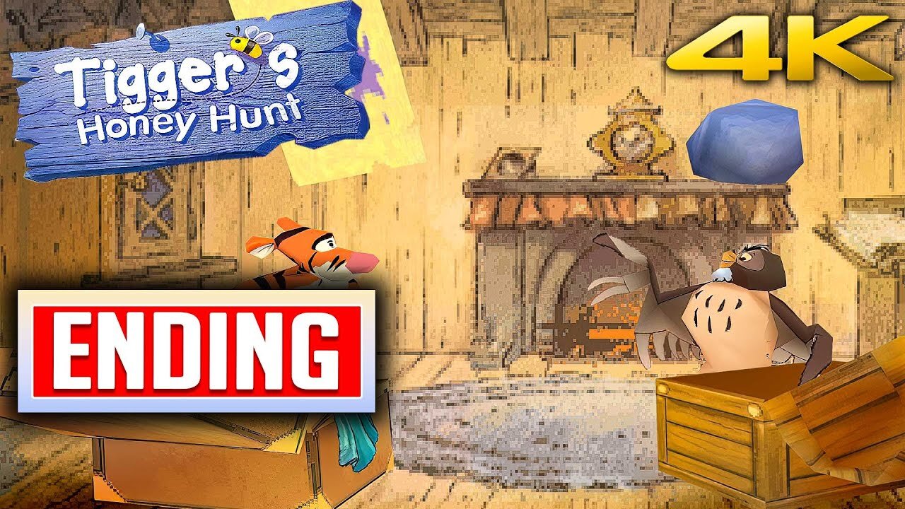 Tigger's Honey Hunt ENDING - Paper, Scissors, Owl ¦ Walkthrough PART 9 [4K 60FPS] (PS1, N64,PC)