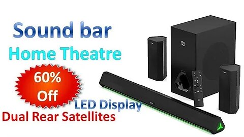 GOVO SoundBar With Dual Rear Satellites and Bluetooth, HDMI,AUX & USB Connection