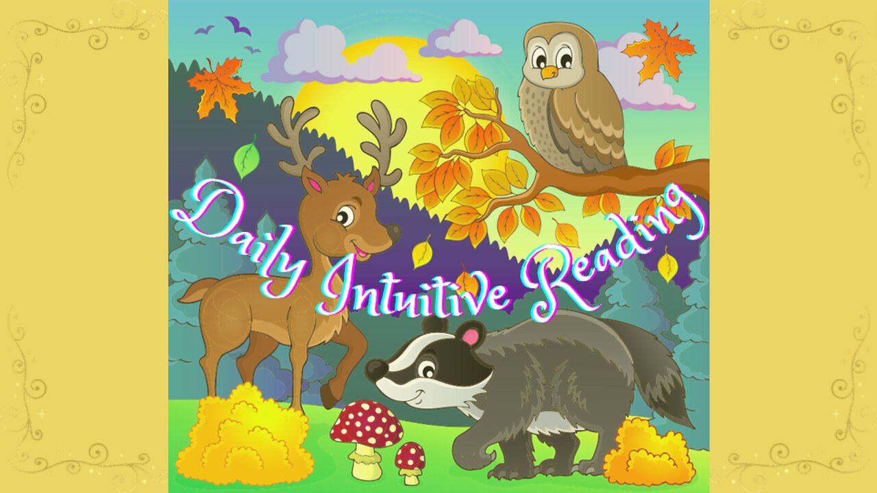 Daily Intuitive Reading Featuring The Owl Messenger Oracle & Badger Picture Cards