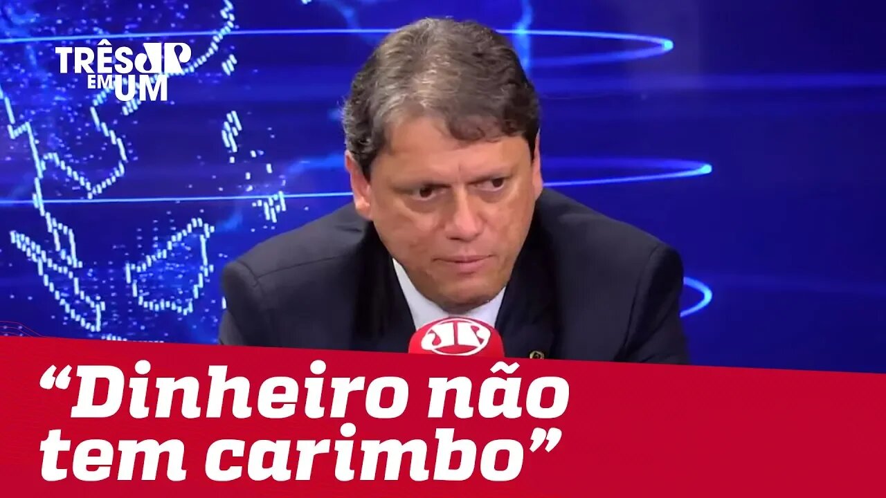 ‘Dinheiro não tem carimbo’, diz ministro Tarcísio de Freitas sobre capital chinês