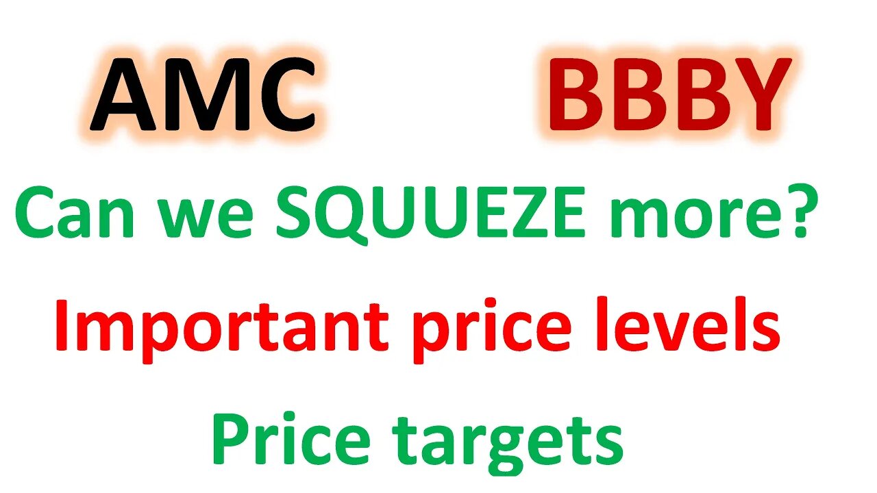 #AMC #BBBY - can they SQUEEZE higher? or time to pullback?