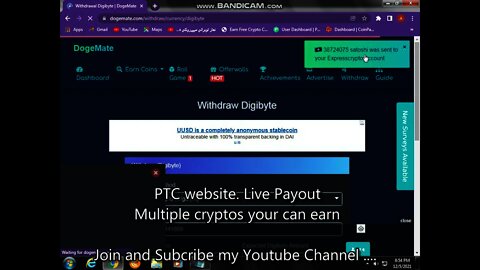 PTC website with live payout ..come and join