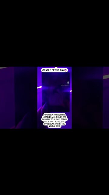 An unexpected miracle is coming your way within the next 42 days. Expect the unexpected 💕