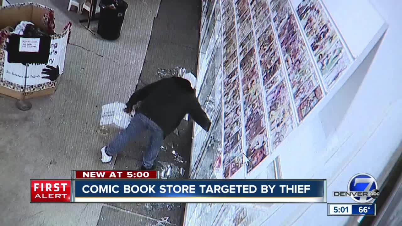 Smash-and-grab crook steals comic books, cuts self, tries to clean up with toilet cleaner