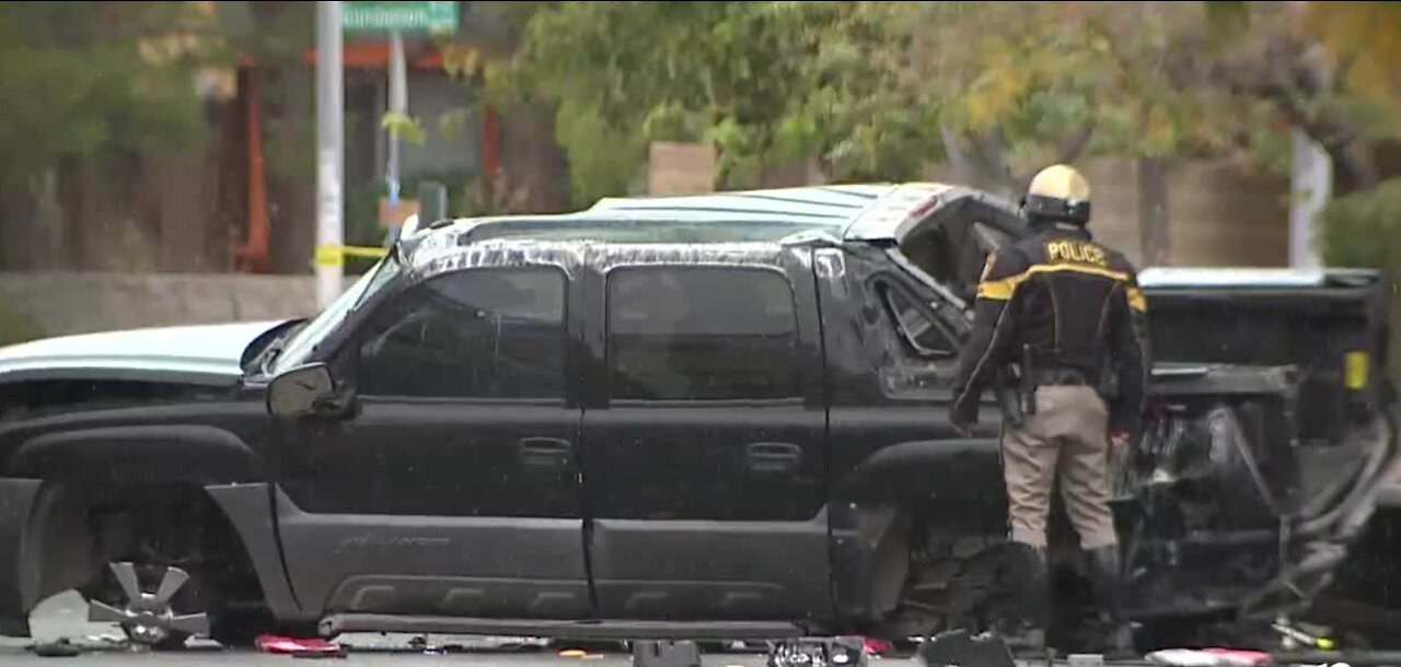 Rollover crash in Las Vegas