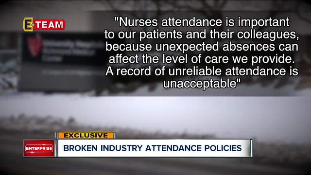 Nurses raise concern over the industry's attendance policies