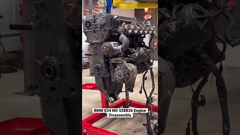 BMW E34 M5 S38B36 Engine Disassembly #shorts #bmw #cars #diy #bmwm5 #bmwe34 #restoration #automotive