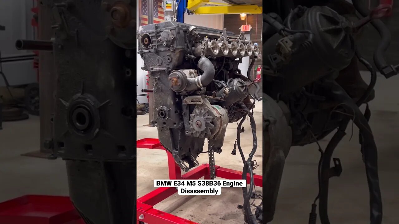 BMW E34 M5 S38B36 Engine Disassembly #shorts #bmw #cars #diy #bmwm5 #bmwe34 #restoration #automotive