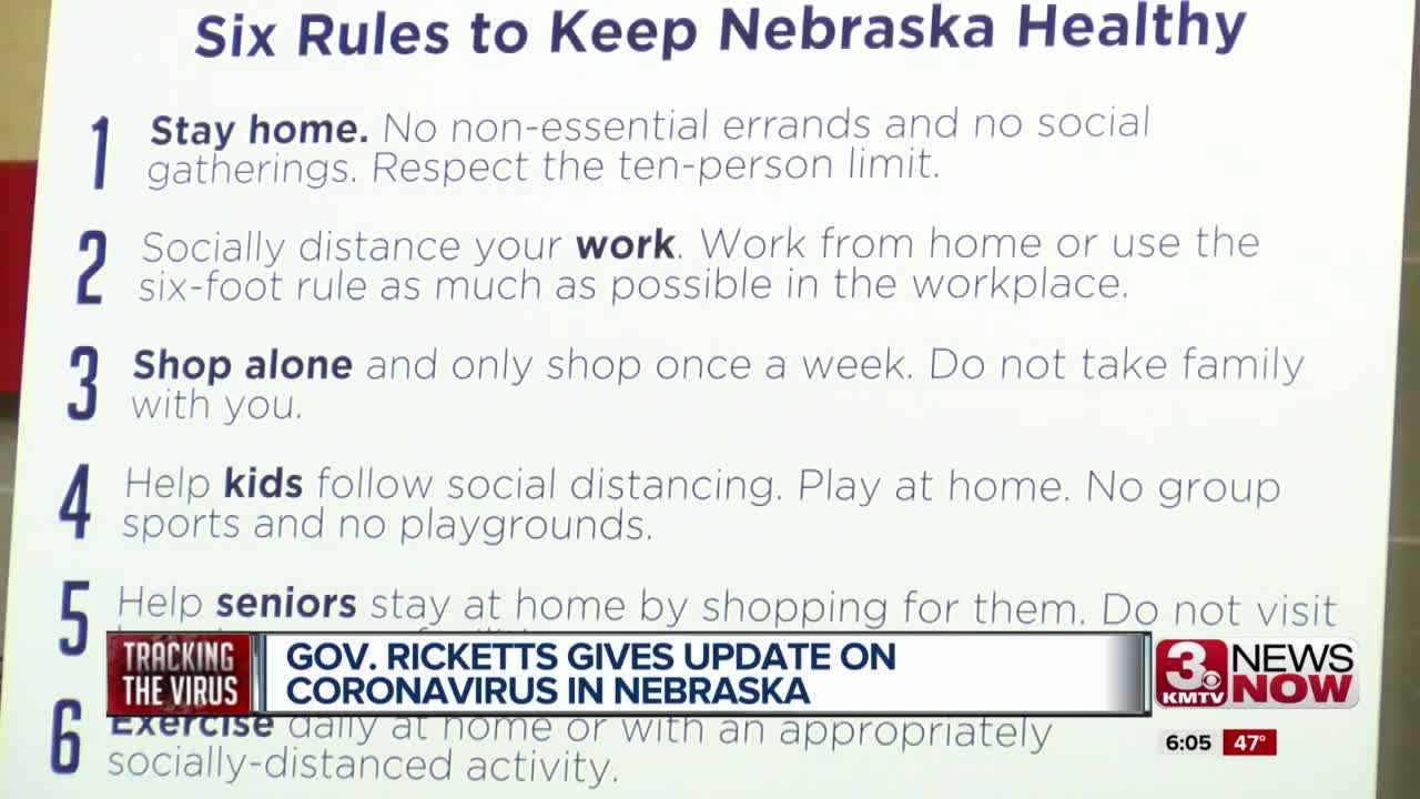 NE Gov. Pete Ricketts Gives Update on Coronavirus