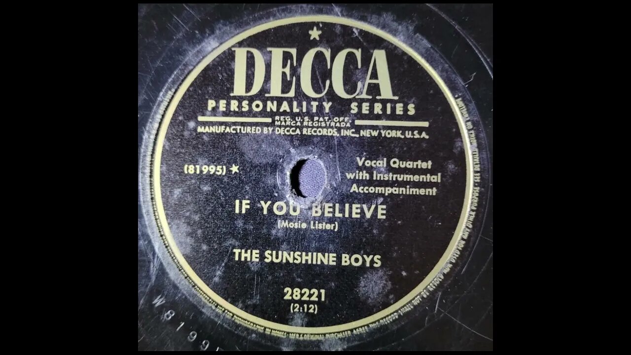 The Sunshine Boys – If You Believe