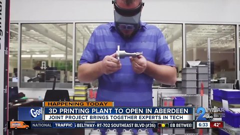 3-D printing plant for military weapons opens in Aberdeen