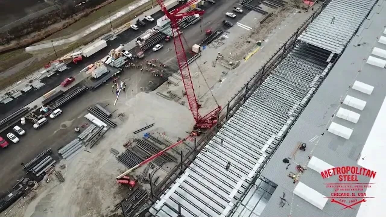 Amazon Dixie Steel Erection Topping Off