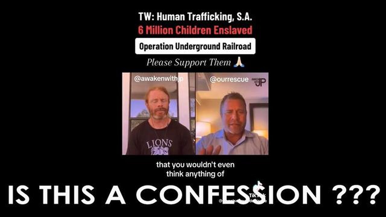 DID TIM BALLARD JUST CONFESS TO CHILD SEX TRAFFICKING AND CHILD RAPE?