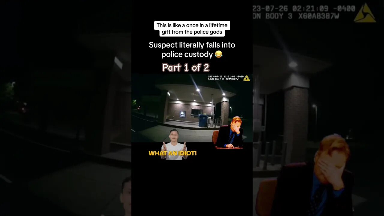 Suspect falls on police: caught in the act #police #funny #shorts #viral #fypシ #caughtoncamera