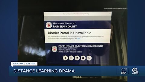 Some Palm Beach County students unable to access to distance learning portal