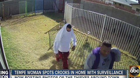 Woman looking for two men who broke into her home