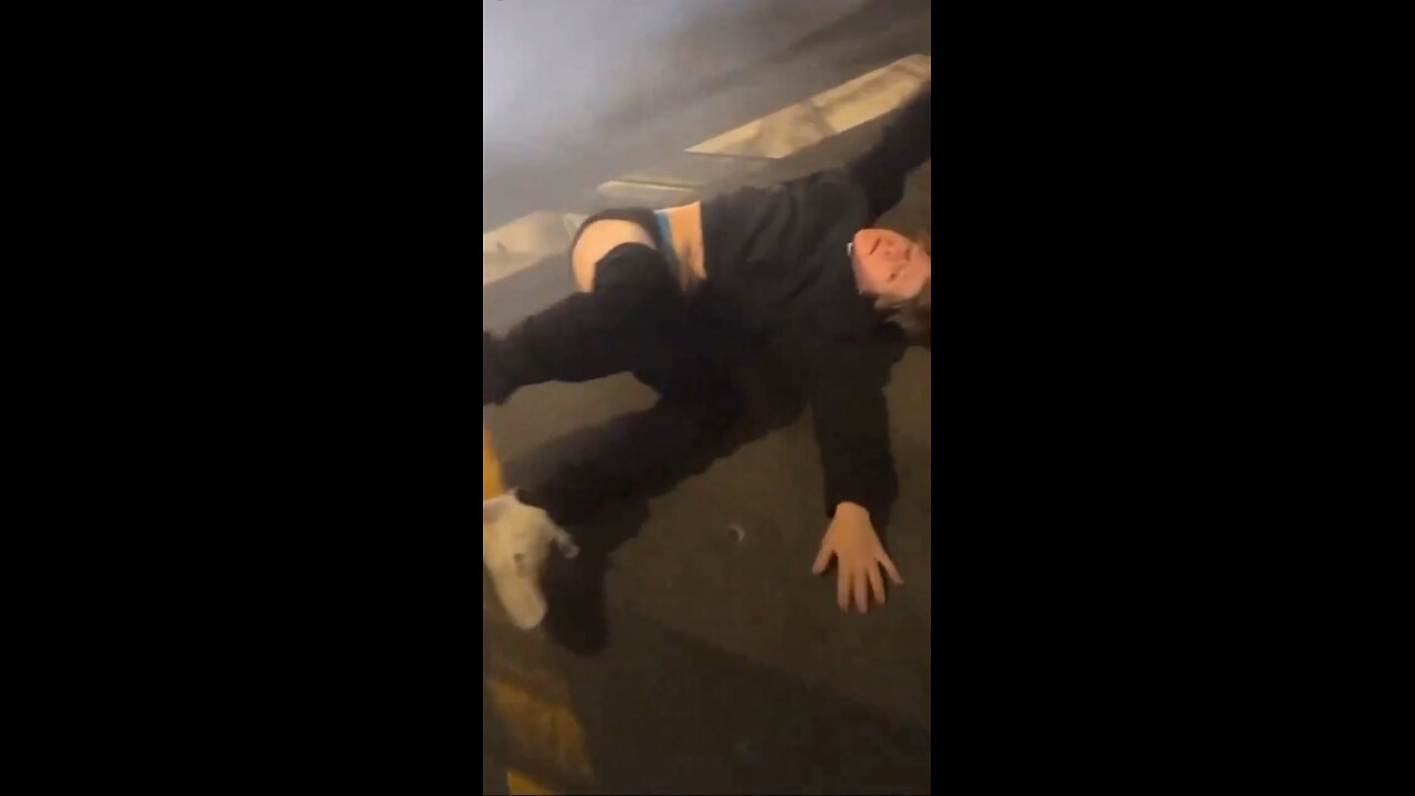 Getting hit by a spinning car trend: white boy, edition