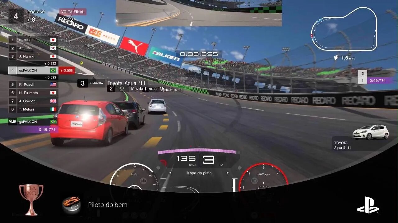 Piloto do bem - Terminou uma corrida sem sair da pista nem causar nenhuma colisão - Gran Turismo 7
