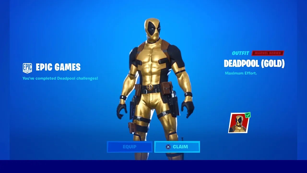 how to get gold deadpool (free skin)