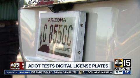 ADOT testing digital license plates in Arizona