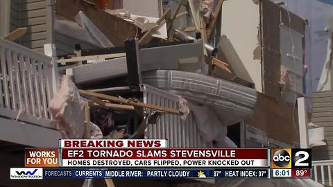 Tornado destroys homes, flips cars in Stevensville