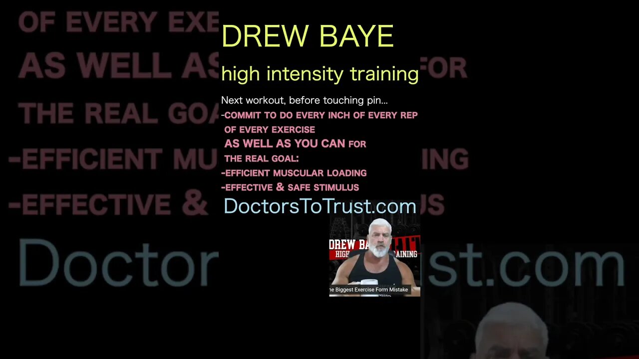 Drew Baye. the real goal:-efficient muscular loading -effective & safe stimulus