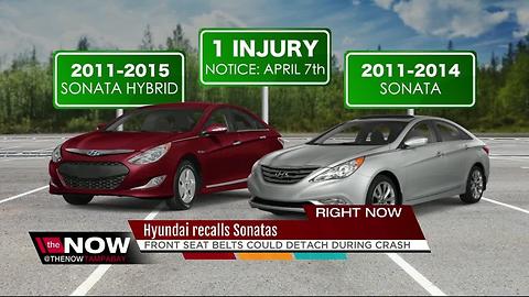 Hyundai recalls 978,000 cars; seat belts can come loose