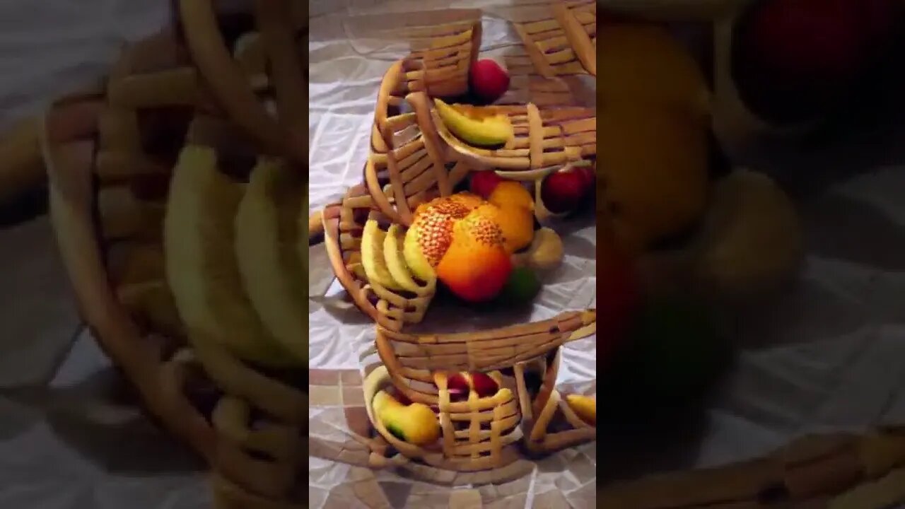 fruit basket setting on a table - art AI - #shorts #animation #art #anime #painting