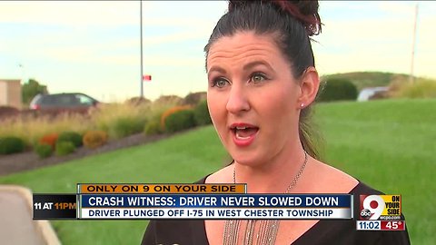 Crash witness: Driver never slowed down