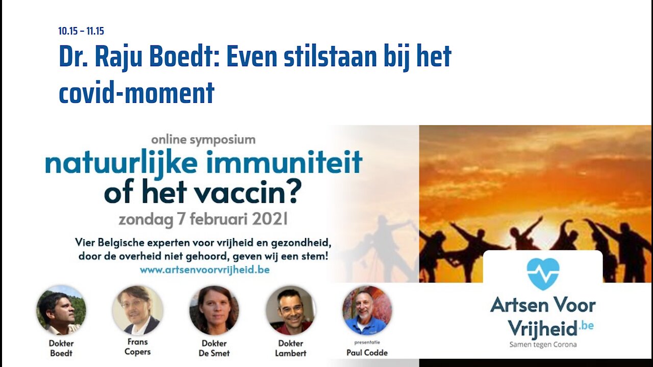 1. Dr. Raju Boedt - Symposium Artsen Voor Vrijheid 7-2-2021