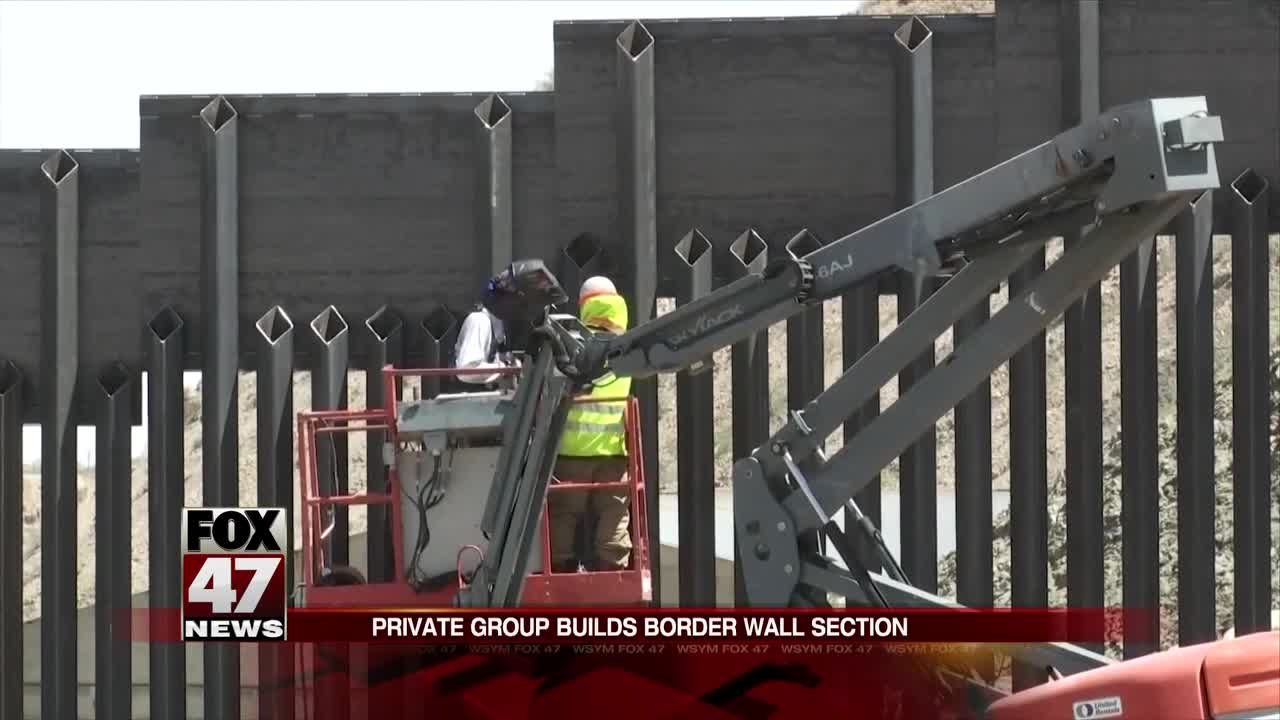 A private group says it's started building its own border wall using millions donated in GoFundMe campaign