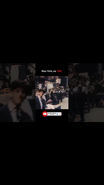 New York, 1900: Children Running Through Market, East Side Manhattan | 60fps, Colorized, Enhanced