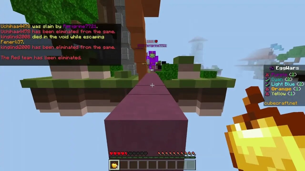 Stupid mouse made me lose the game in Cubecraft Eggwars