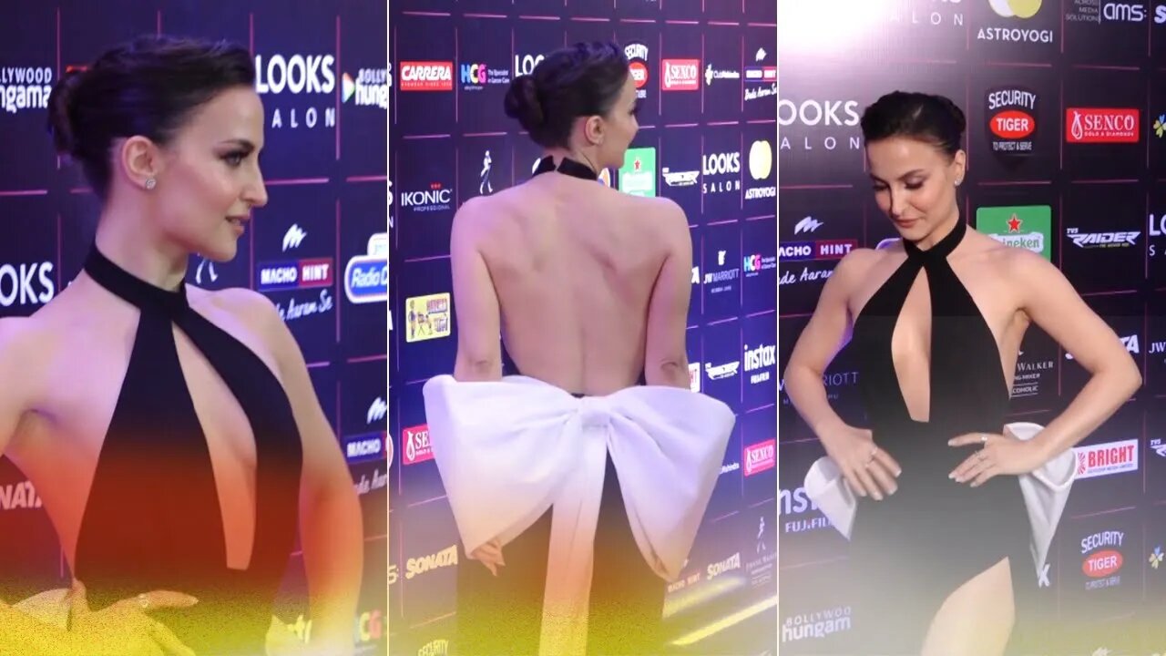 Are.. Baapre!! Baap 😲 Elli Avram Flaunts Her Huge Cleavage In Very Open Outfit At Awards 2023 💃❤️