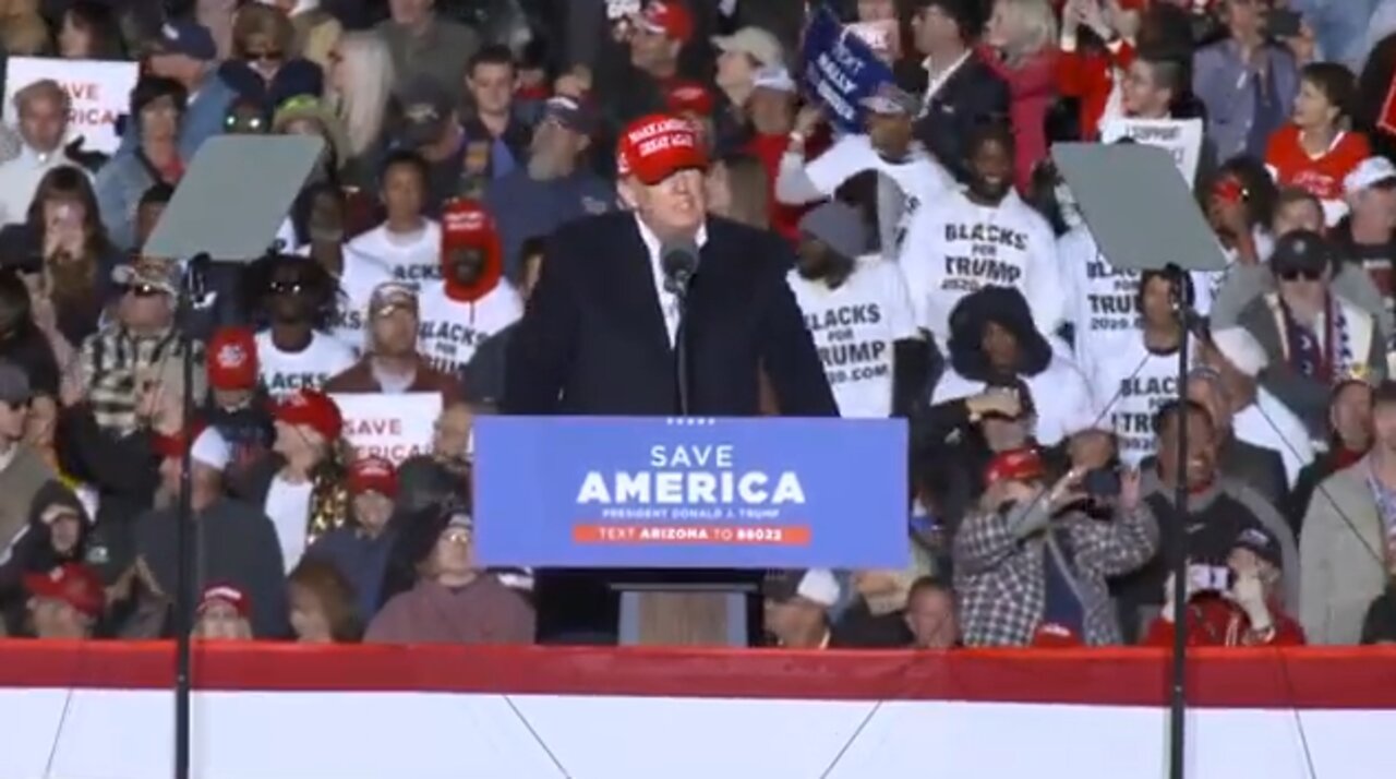 President Donald Trump holds a 'Save America' rally in Florence, AZ