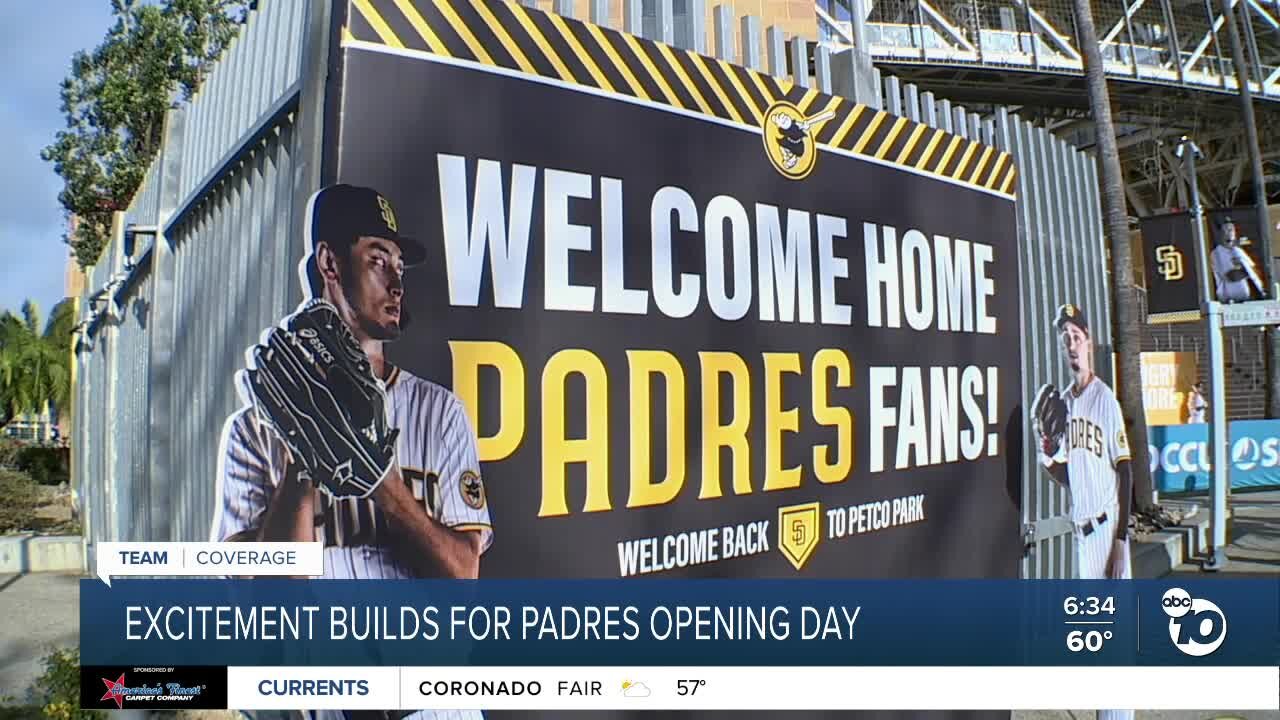 Excitement builds for Padres Opening Day