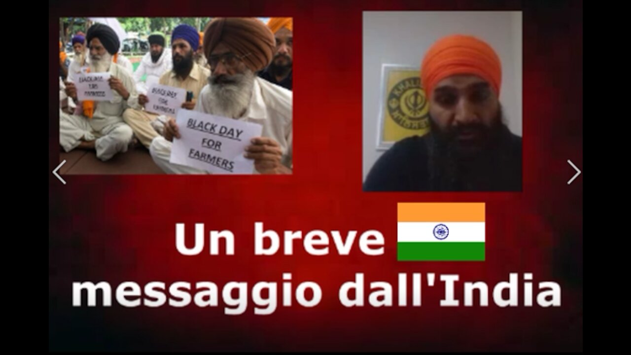 un breve messaggio dall'India