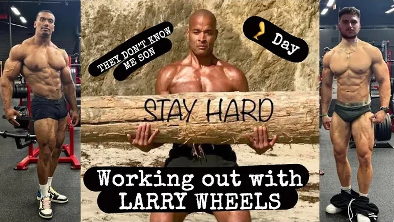 Working out with LARRY WHEELS!!!!! Average David Goggins follower (CLICKBAIT)