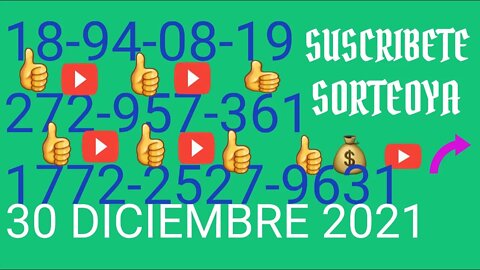 SORTEOYA NUMERO PROBABLE 30 DICIEMBRE 2021