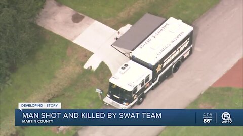 Man with multiple weapons, armor-piercing ammo shot and killed by Martin County SWAT Team, authorities say