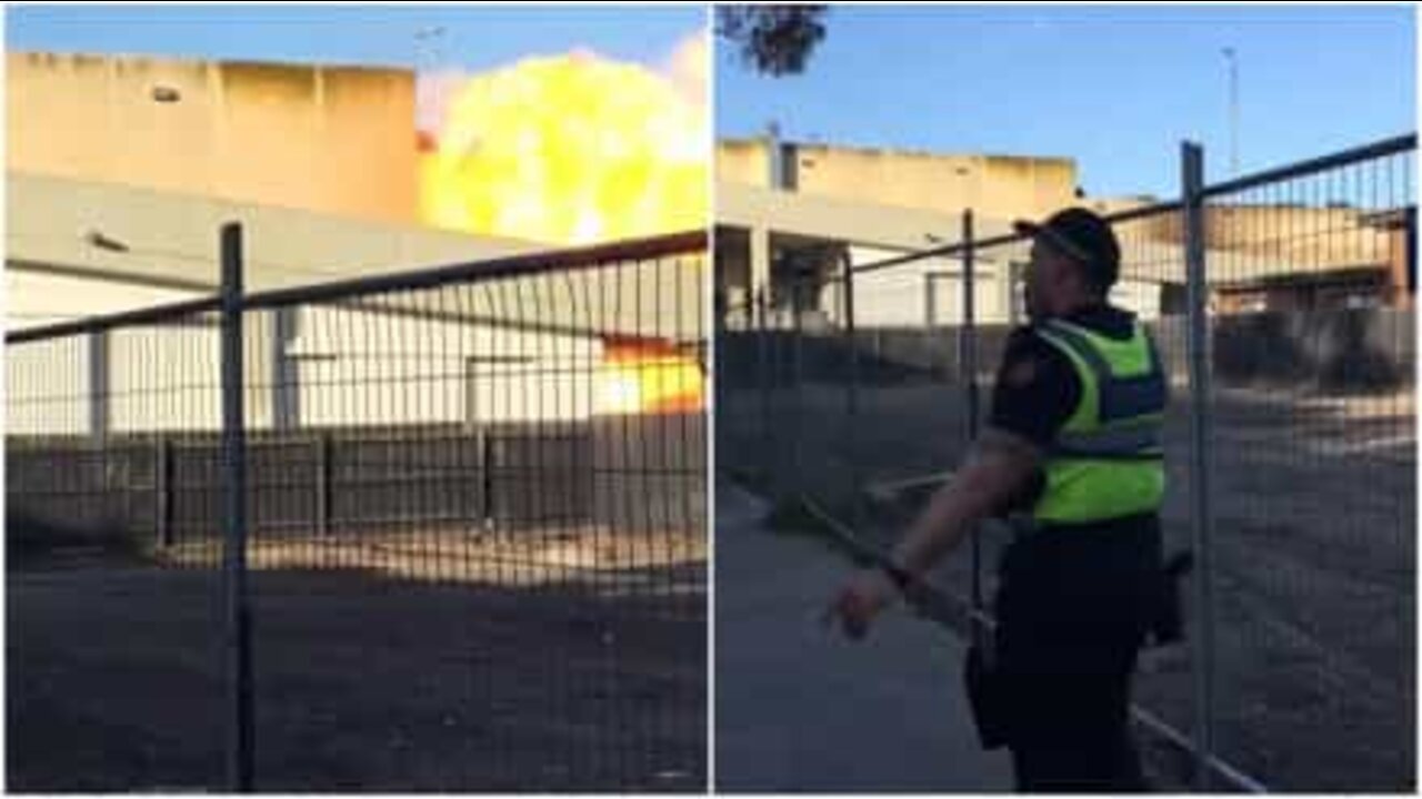 Dramatic gas explosion in Melbourne mall